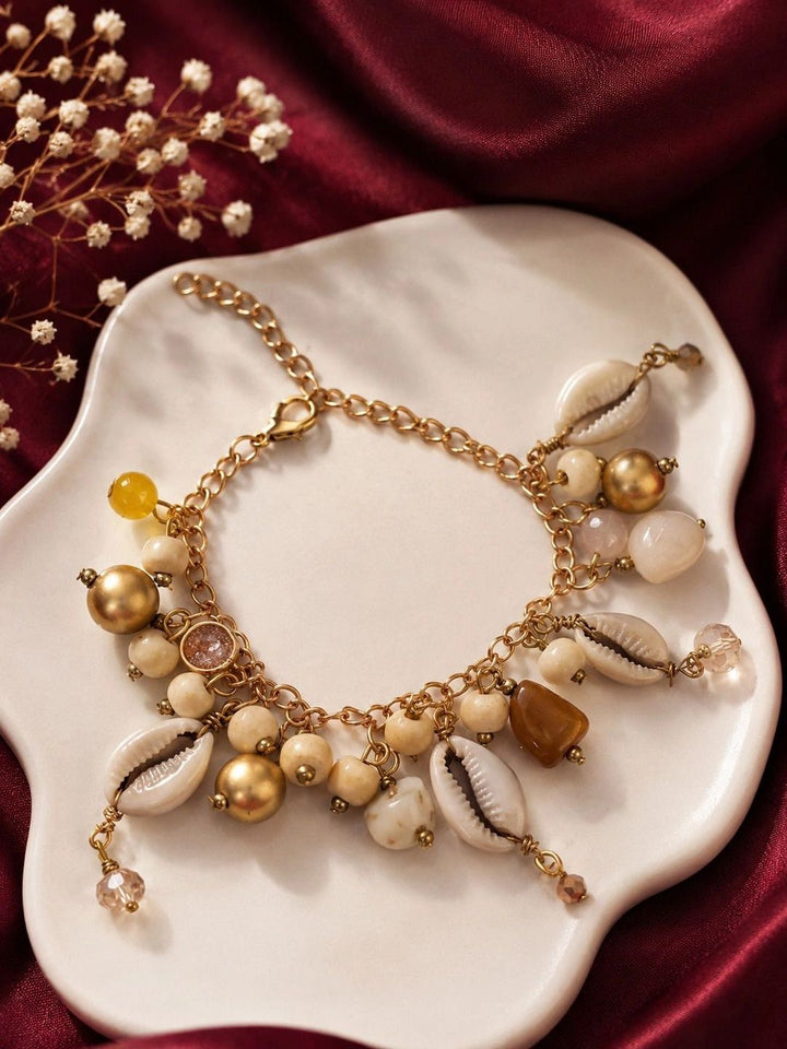 VOGUE PANASH Women Brass Gold-Plated Charm Bracelet