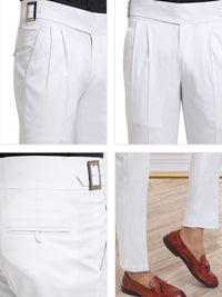 KLOTTHE Men Cotton Rich Solid Slim Fit Italian Gurkha Pants