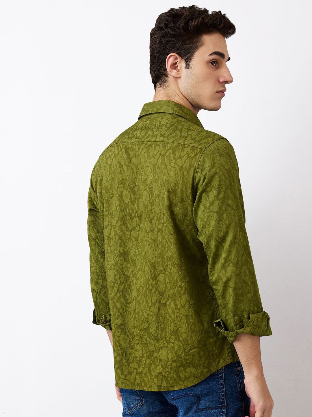 SPYKAR Men Spread Collar Floral Printed Cotton Casual Shirt