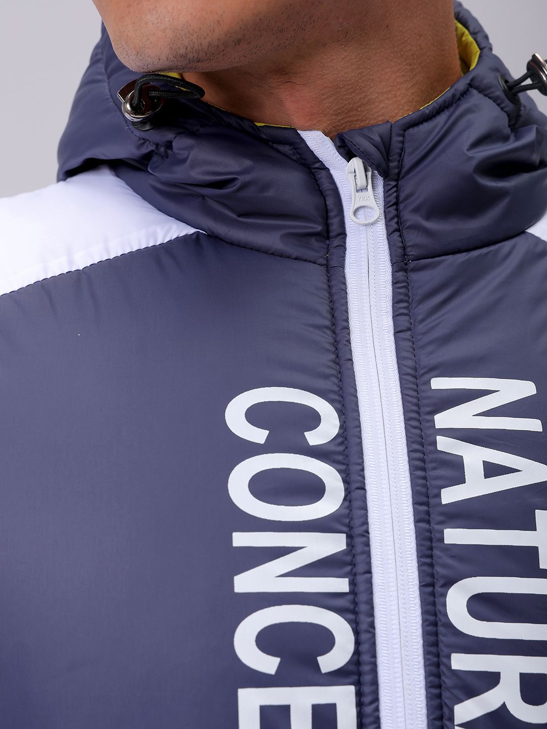 The Indian Garage Co Men Hooded Colourblocked Puffer Jacket