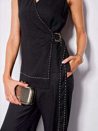 AND V-Neck Sleeveless Top & Trousers