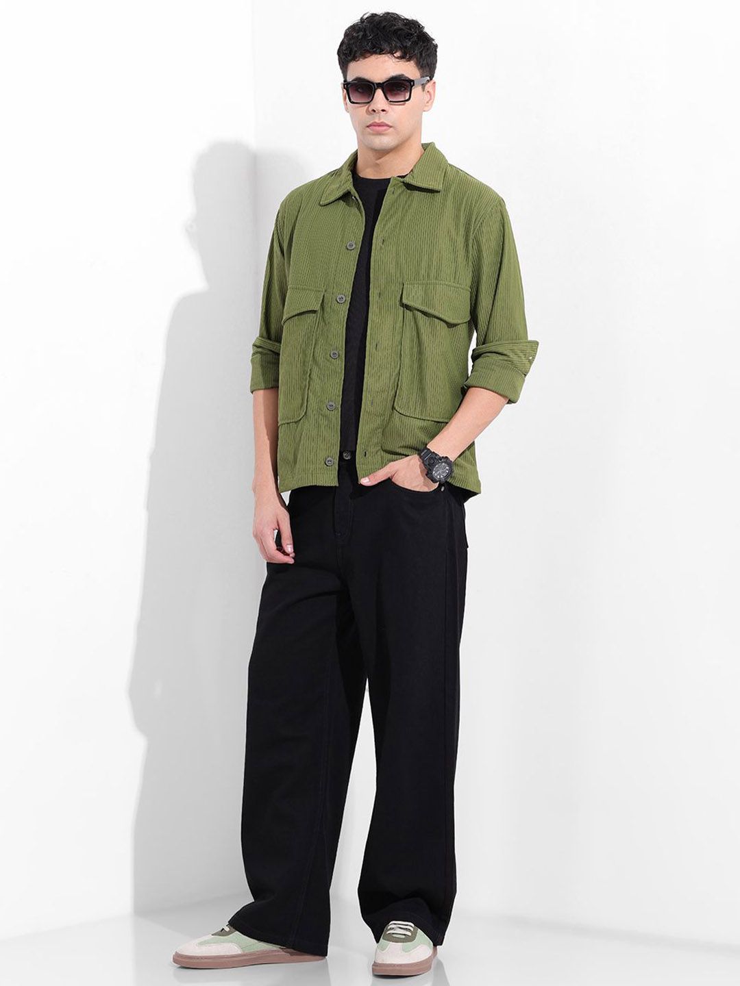 The Indian Garage Co Men Baggy Mid-Rise Jeans