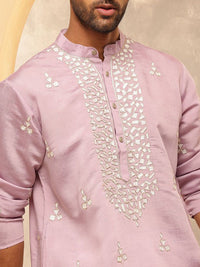 Anouk Men Floral Embroidered Regular Thread Work Kurta with Pyjamas