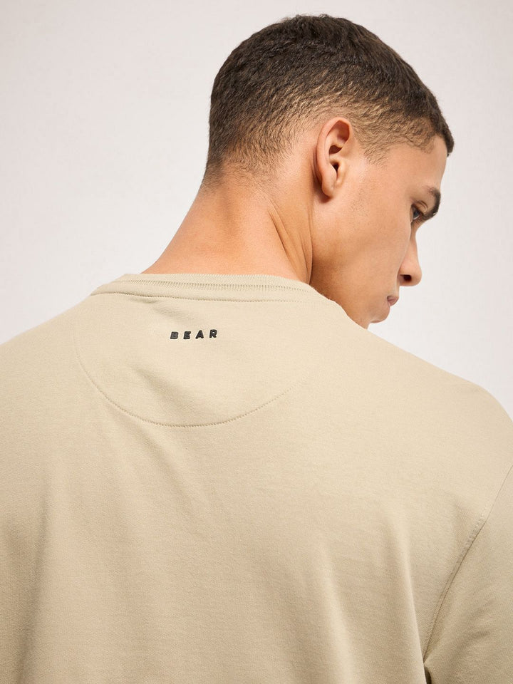 THE BEAR HOUSE Men Graphic Printed Round Neck Pure Cotton Oversized T-shirt