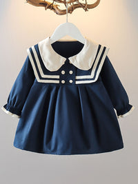 YK Girls Colourblocked  Fit & Flare Dress
