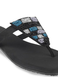 Metro Women  Embellished Open Toe Flats