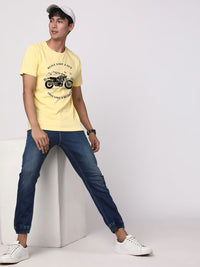 ADRO Men Graphic Printed Round Neck Cotton T-shirt