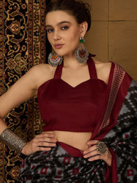 Saree mall Silk Blend Ikat Sarees