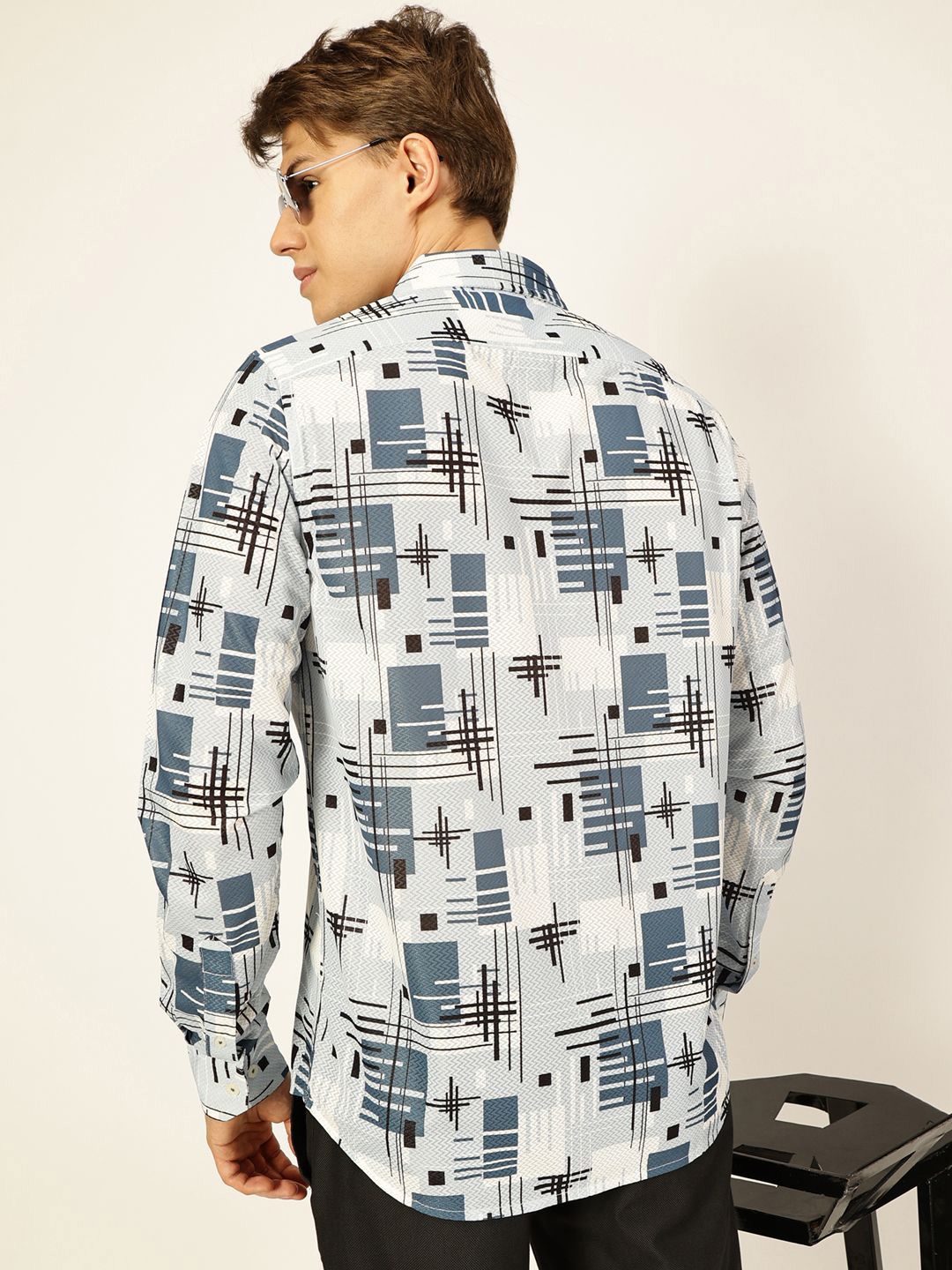 Thomas Scott Men Premium Graphic Printed Slim Fit Casual Shirt