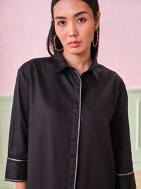 Dan wanita kapas baju kaunter pepejal