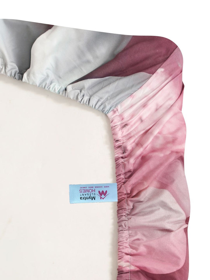 Myntra Elegant Homes Pink Printed Dilengkapi 400 TC King 7D Cadar Dengan 2 Sarung Bantal