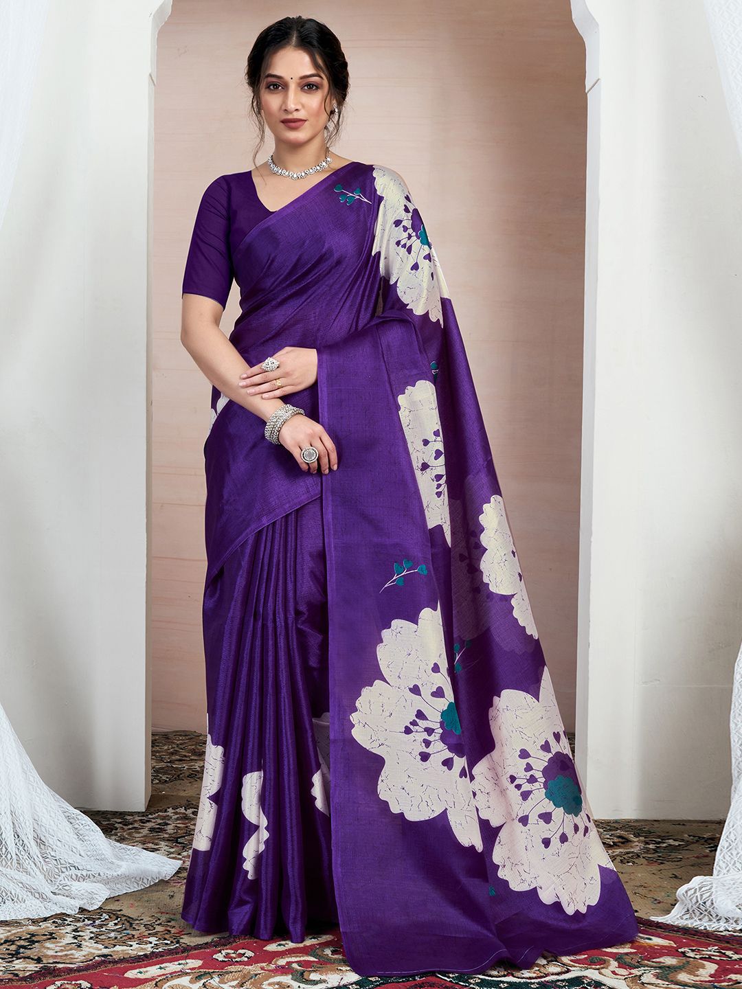 KALINI Floral Printed Saree