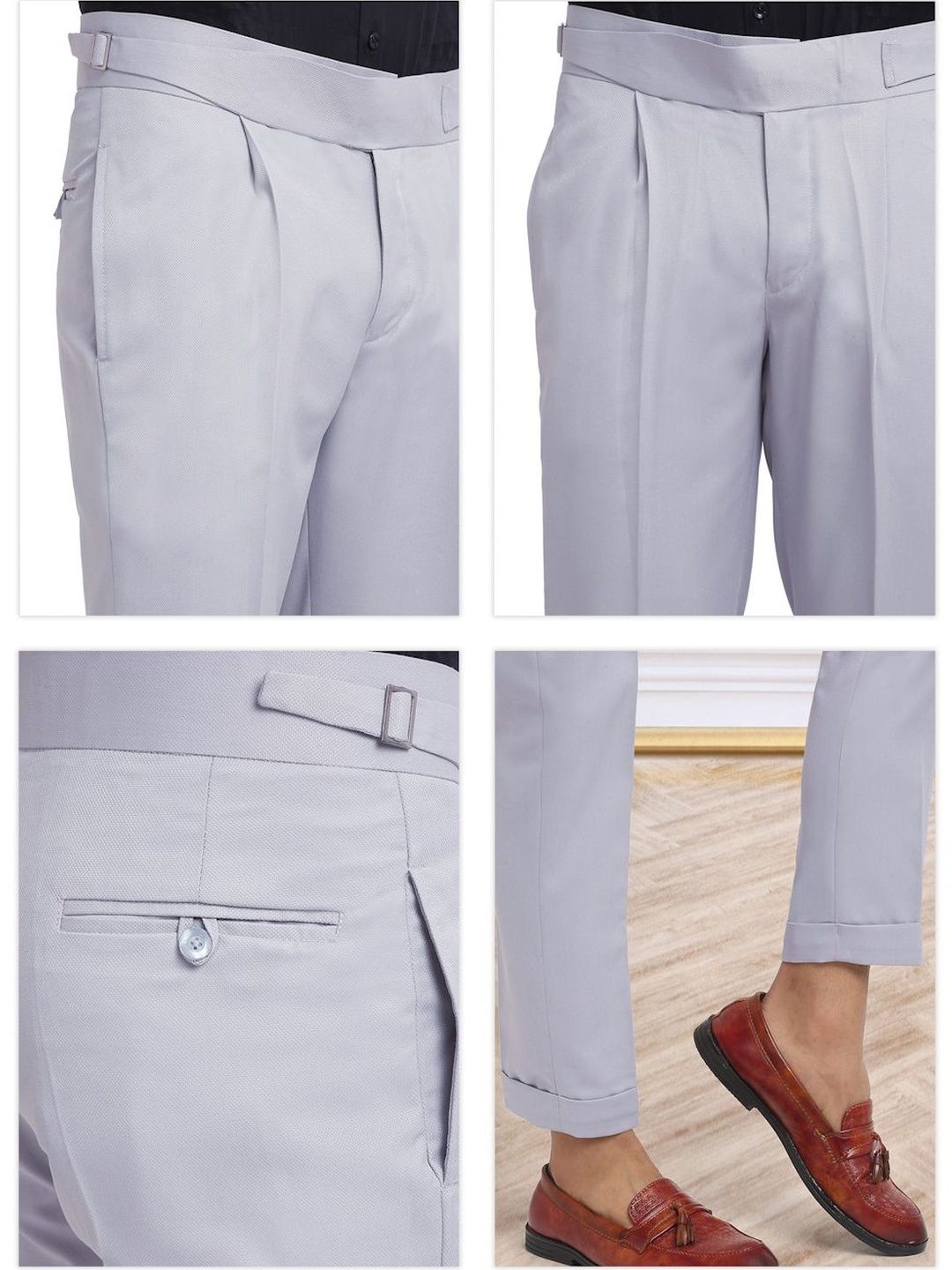 KLOTTHE Men Slim Fit Easy Wash Pleated Trousers