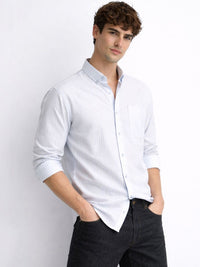 ADRO Men Standard Striped Casual Shirt