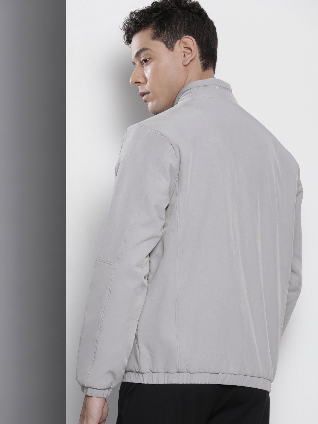 The Indian Garage Co Men Zip-Front Bomber Jacket with Zipper Pockets