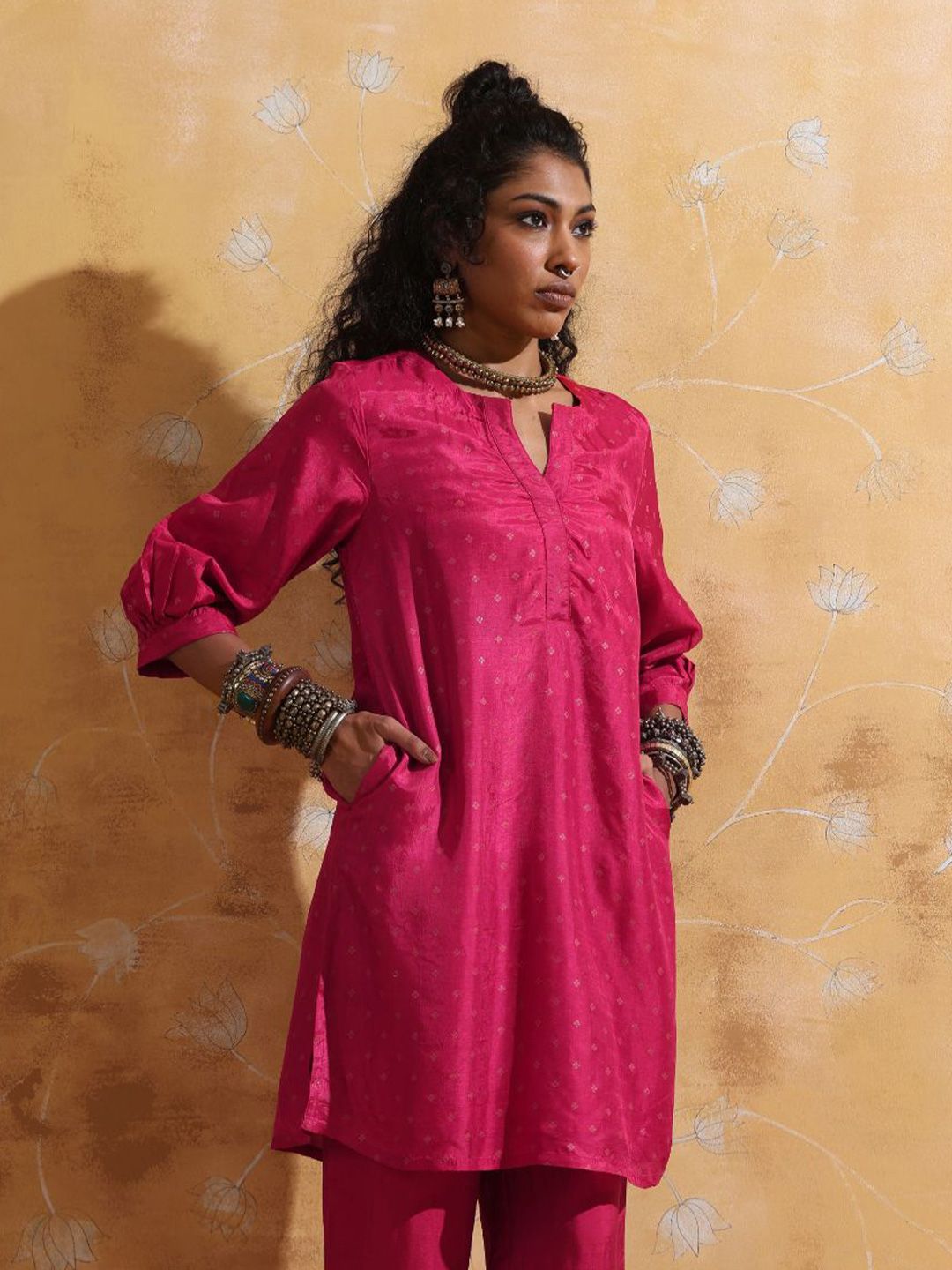 trueBrowns Printed Tunic With Trousers Co-Ords