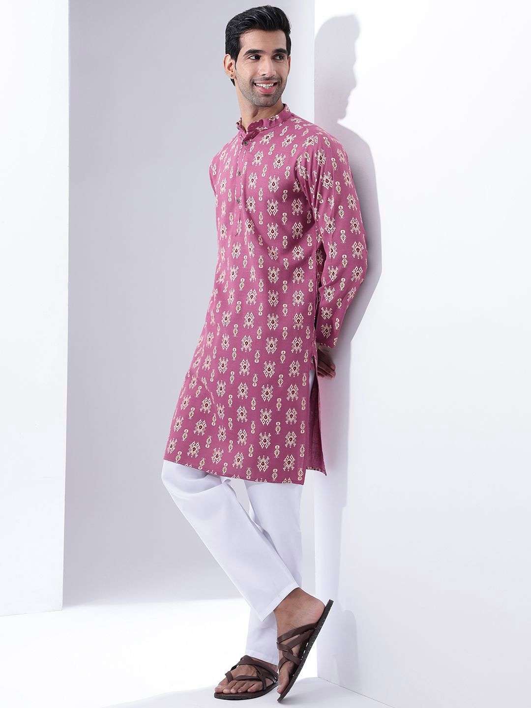 Anouk Men Ethnic Motifs Printed Regular Kurta with Pyjamas