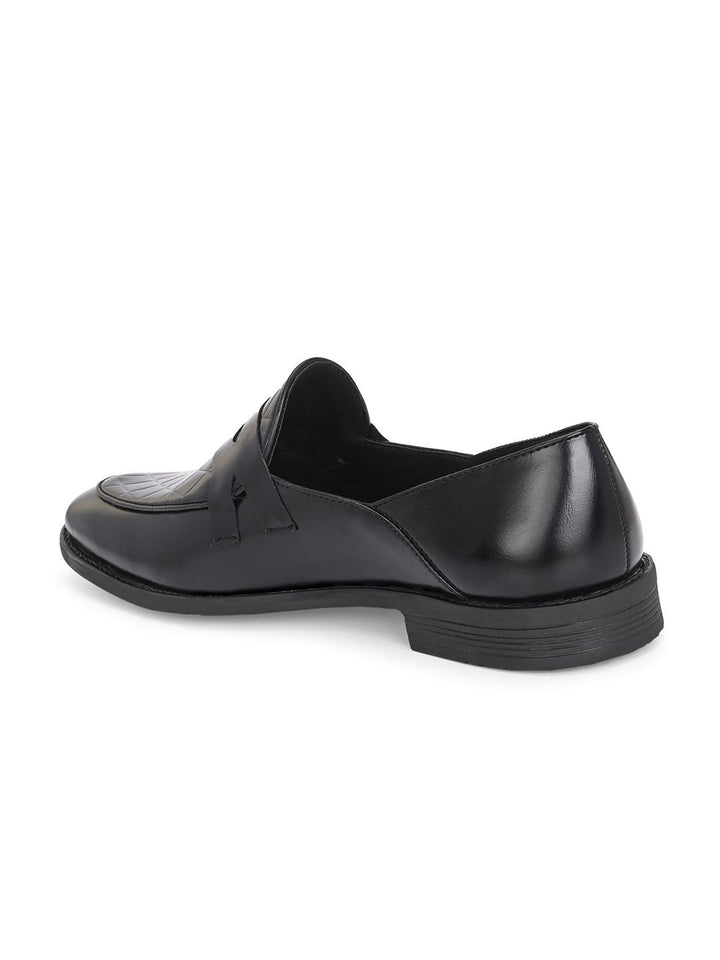 House of Pataudi Men Texture Slip On Formal Derby