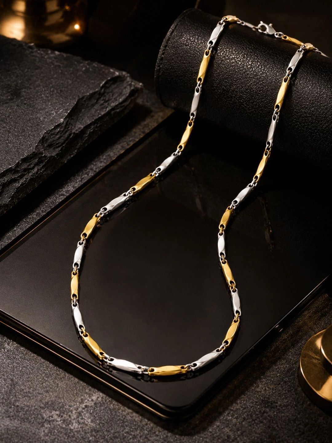 PANASH Men Brass Gold-Plated Chain