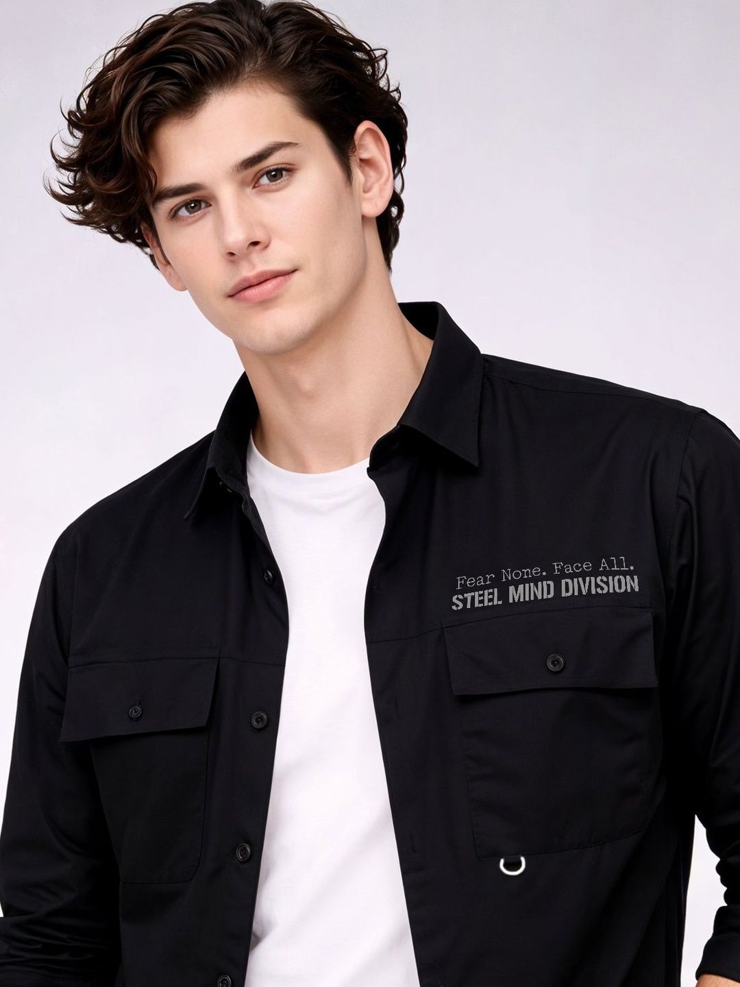 ADRO Classic Printed Cotton Twill Cargo Shirt