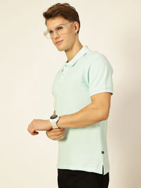 Thomas Scott Men Solid Polo Collar Cotton T-shirt