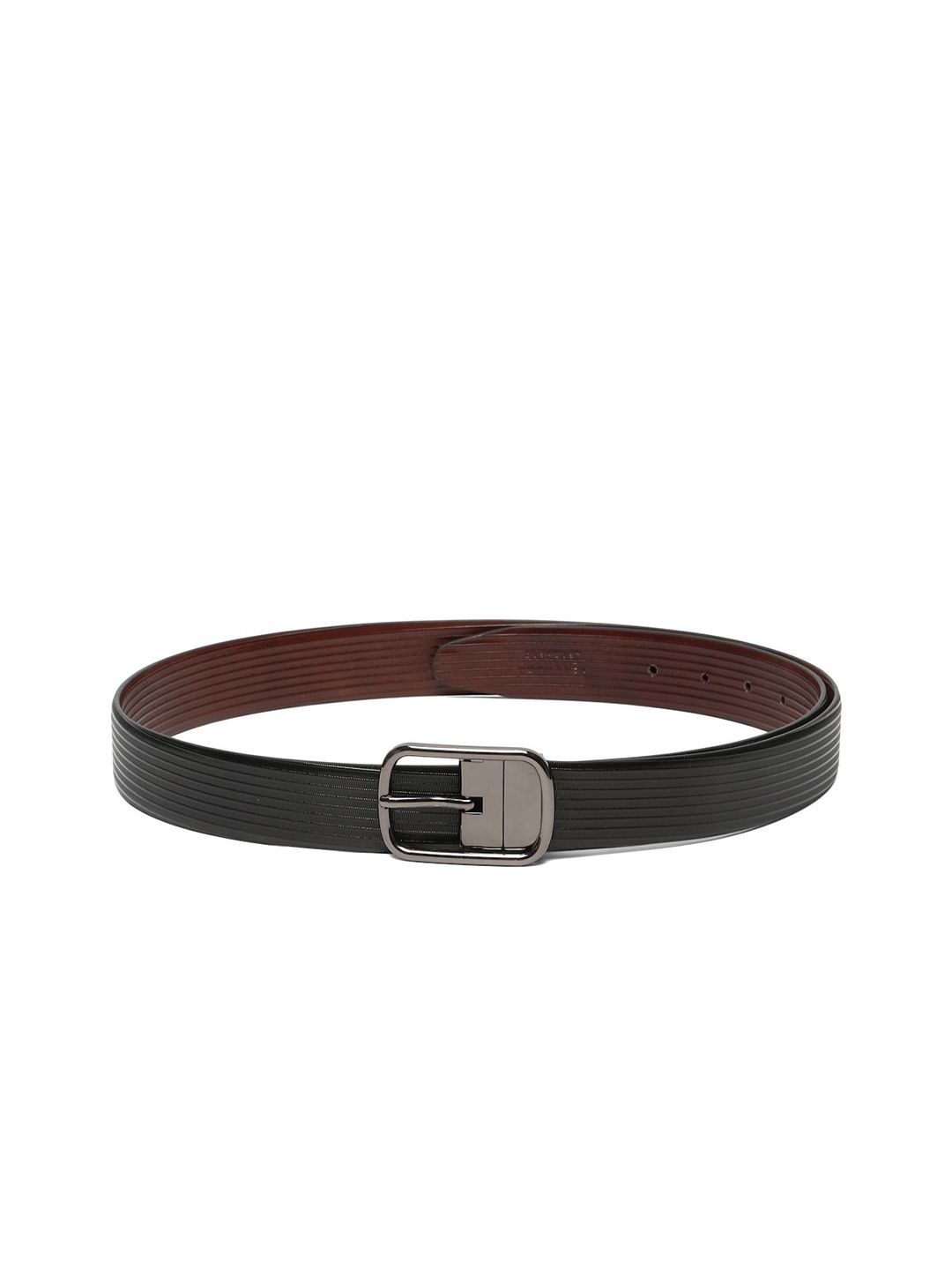Teakwood Leathers Men Textured Leather Reversible Formal Belt
