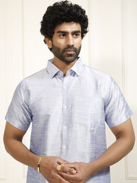 VASTRAMAY Shirt Collar Shirt With Veshti