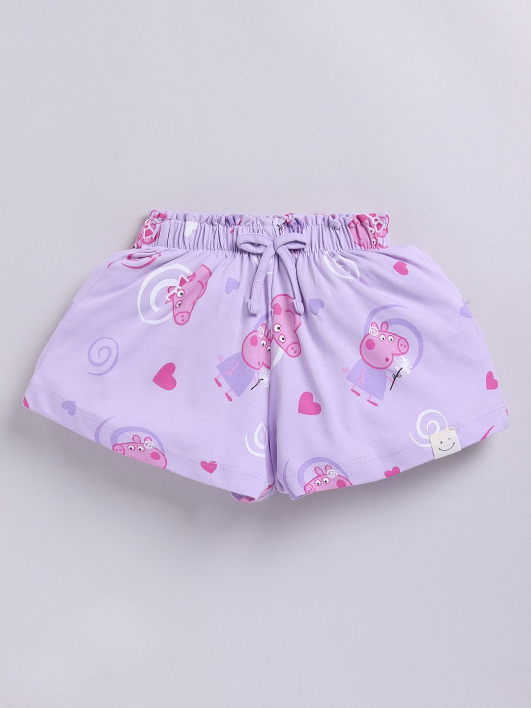 Happy Faces Girls Peppa Pig Printed Pure Cotton Shorts