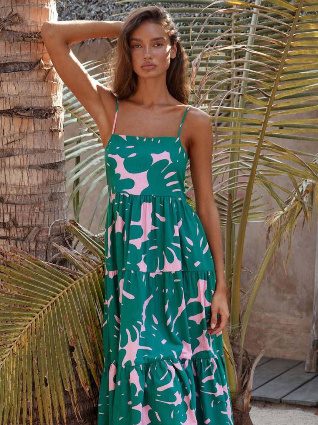 all about you Women Floral Print A-Line Midi Dress