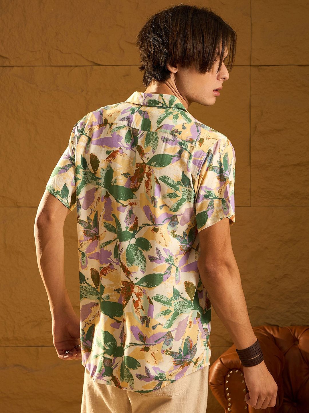 DENNISON Hand Block Printed Oversized Casual Shirt