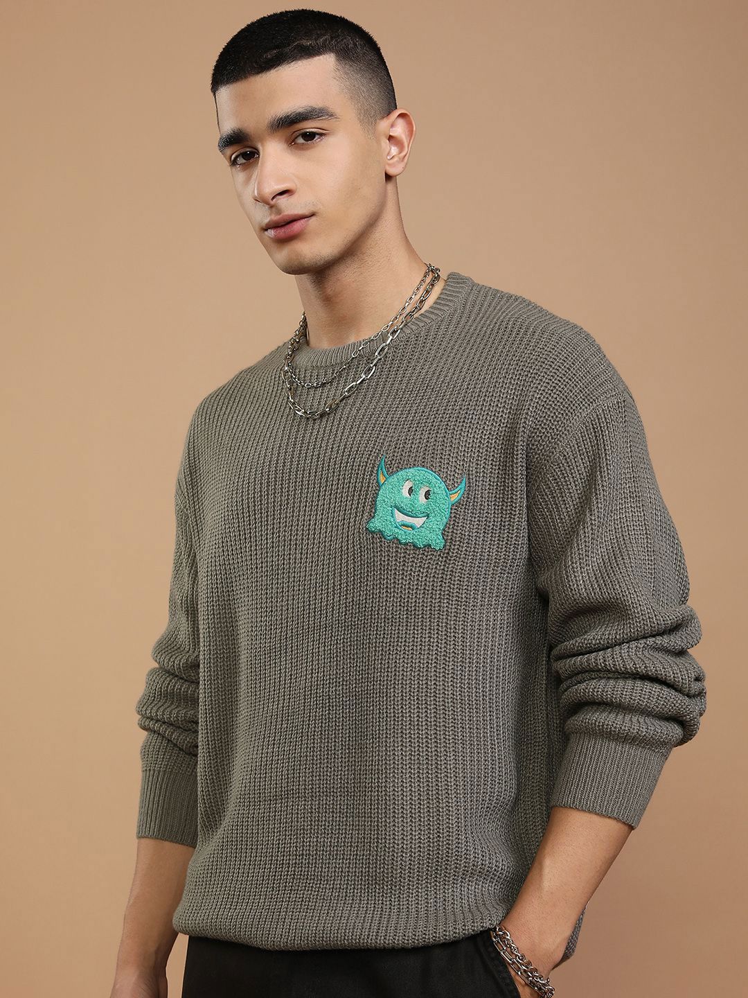 HIGHLANDER Men Pullover with Embellished Detail