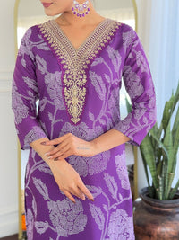 KALINI Women Floral Embroidered Regular Kurta with Trousers & With Dupatta