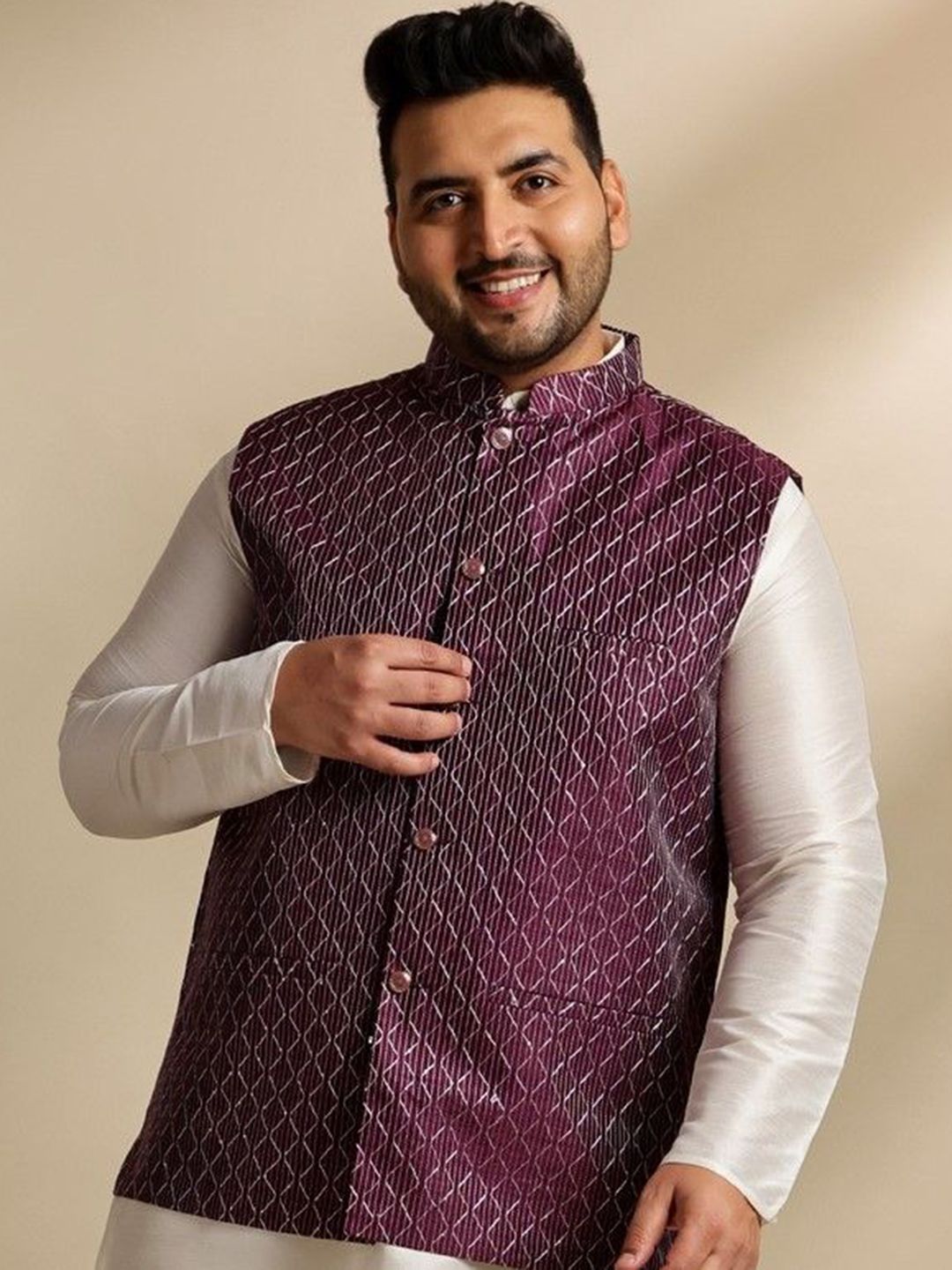 SOJANYA PLUS Embroidered Nehru Jacket