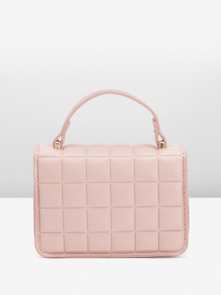DressBerry Quilted Structured Satchel Bag