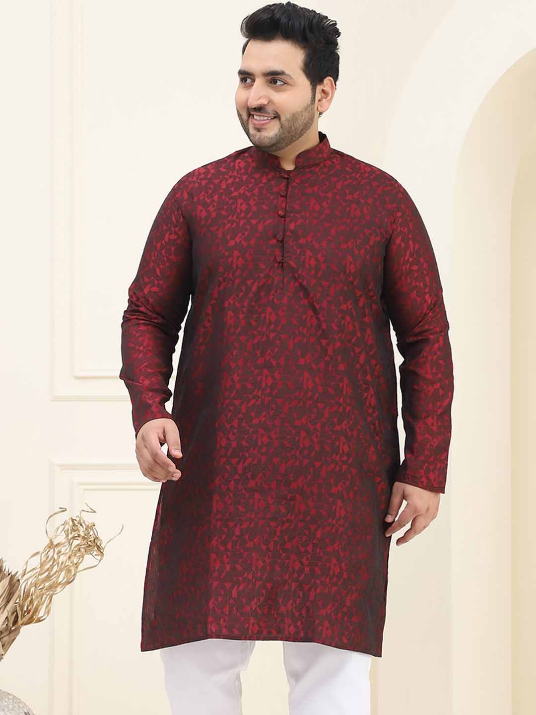 SOJANYA PLUS Floral Woven Design Straight Kurta