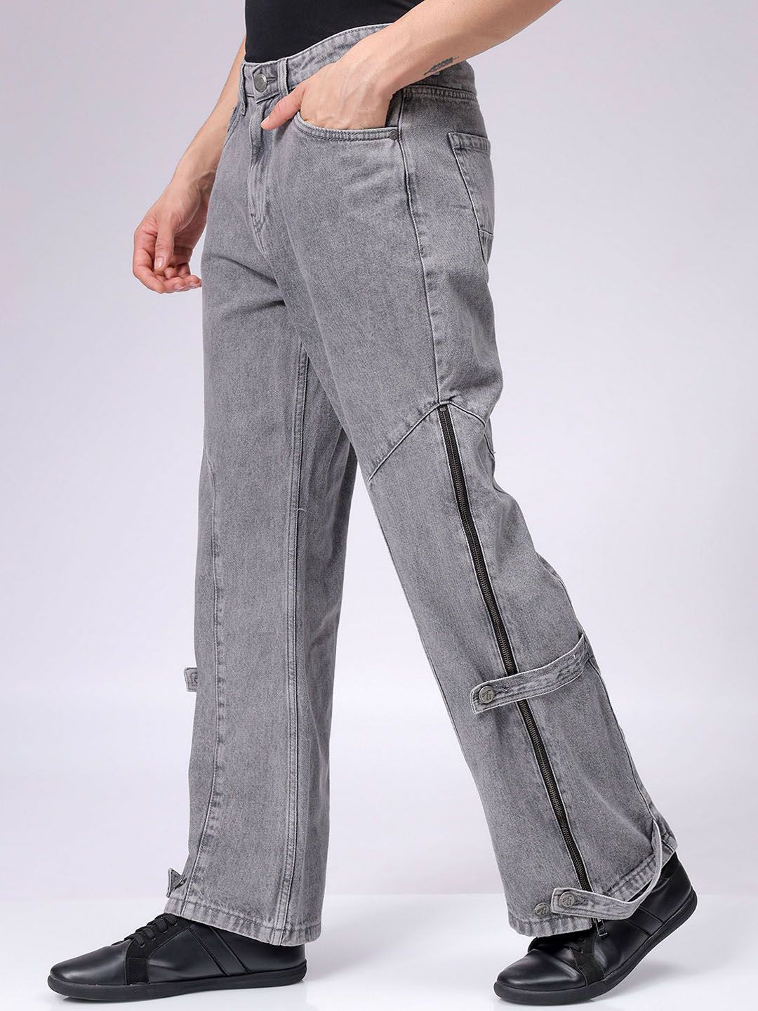 The Indian Garage Co Men Bootcut Loose Fit Convertible Jeans
