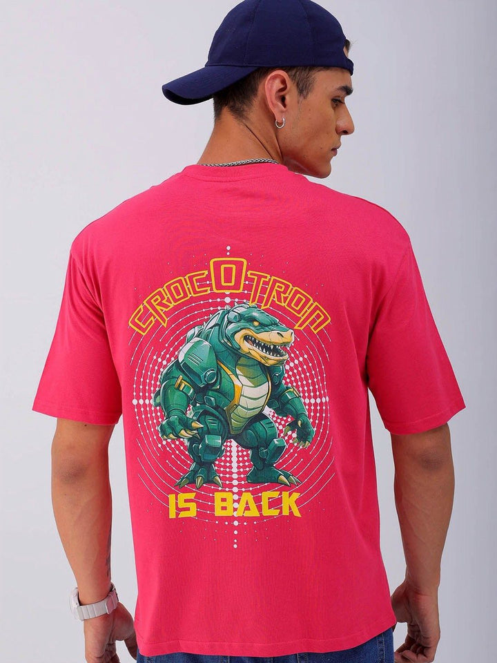 The Indian Garage Co Men Graphic Printed Round Neck Pure Cotton Relaxed Fit T-shirt
