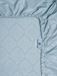 KLOTTHE Sky Blue Timbul Dilengkapi 300 TC Cadar King & 2 Sarung Bantal- 2.5 m x 2.25 m