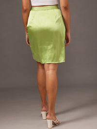 STREET 9 Women Ruched Knee Length A-Line Skirt