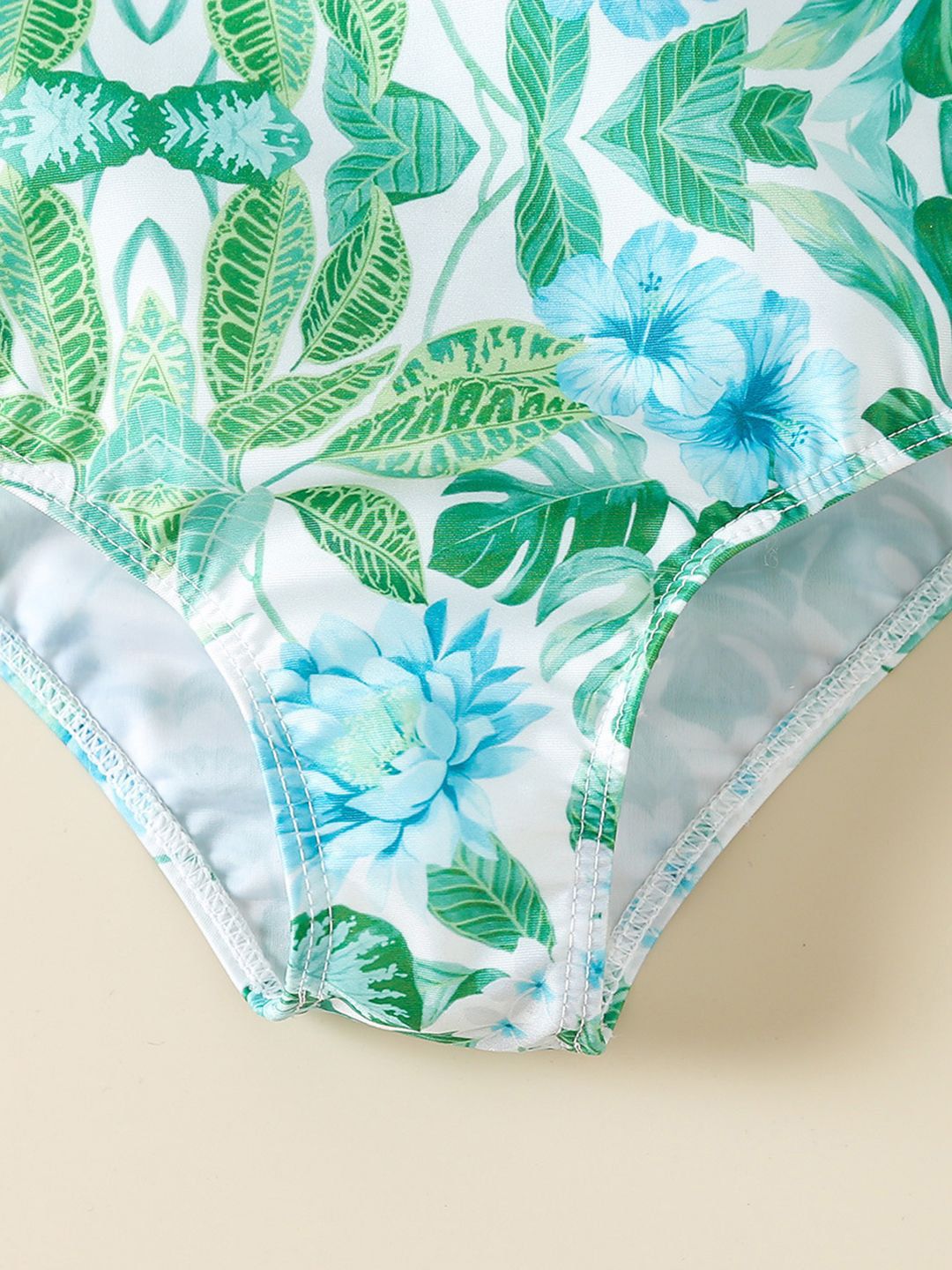YK Girls Printed Swimwear Bodysuit