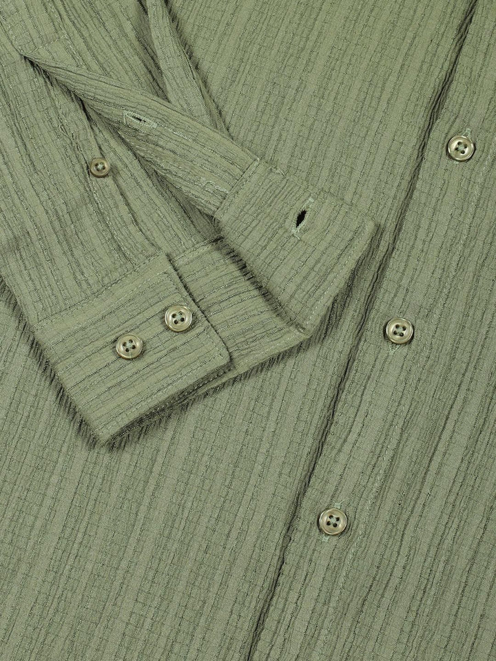 Thomas Scott Men Classic Slim Fit Opaque Casual Shirt