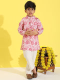 Cutiekins Boys Floral Printed Kurta with Pyjama