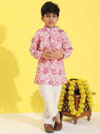 Cutiekins Boys Floral Printed Kurta with Pyjama