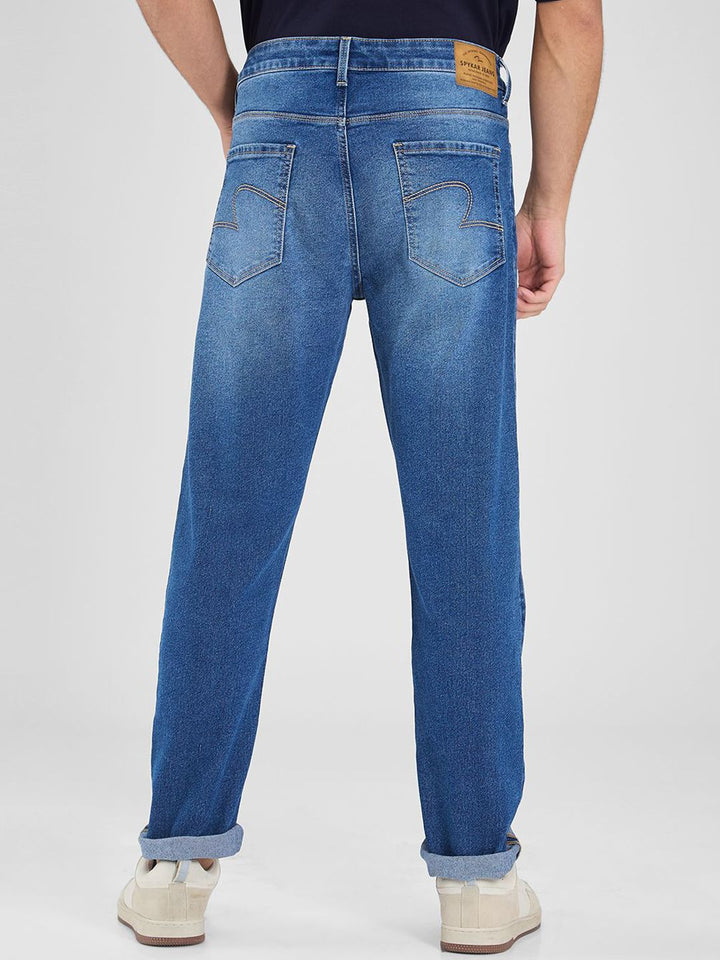 Lelaki Spykar Santai Fit Light Fade Jeans Regangan
