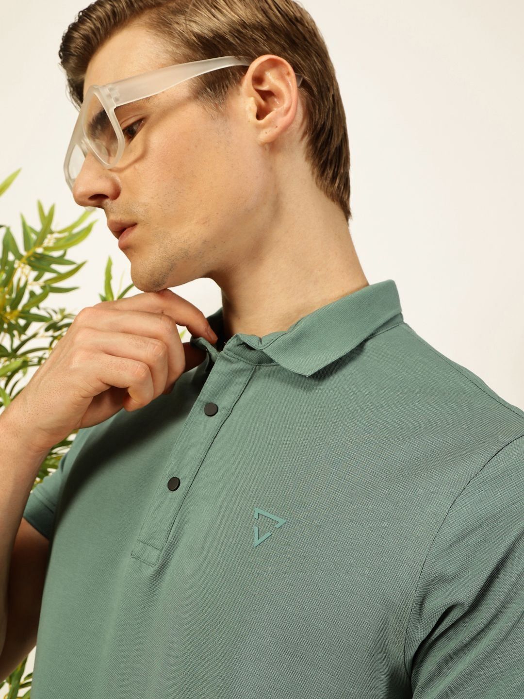 Thomas Scott Men Solid Polo Collar Pure Cotton T-shirt