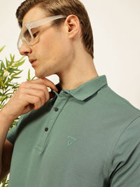 Thomas Scott Men Solid Polo Collar Pure Cotton T-shirt