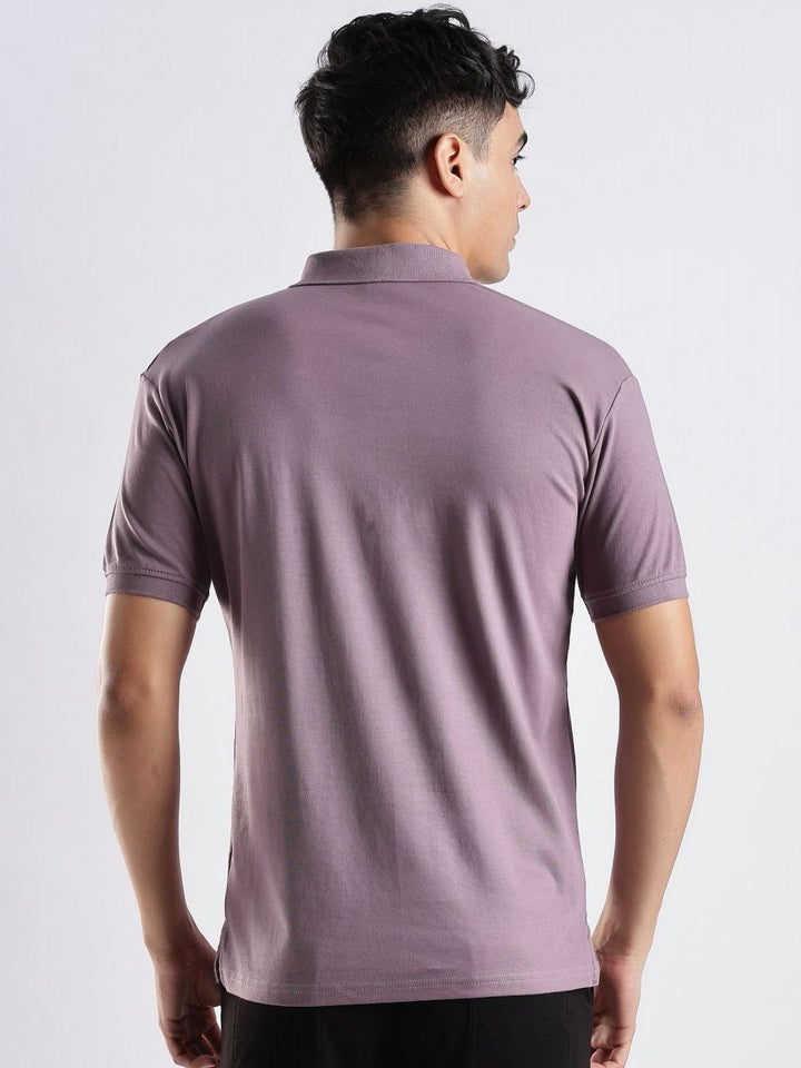 ADRO Abstract Printed Polo Collar Cotton T-shirt