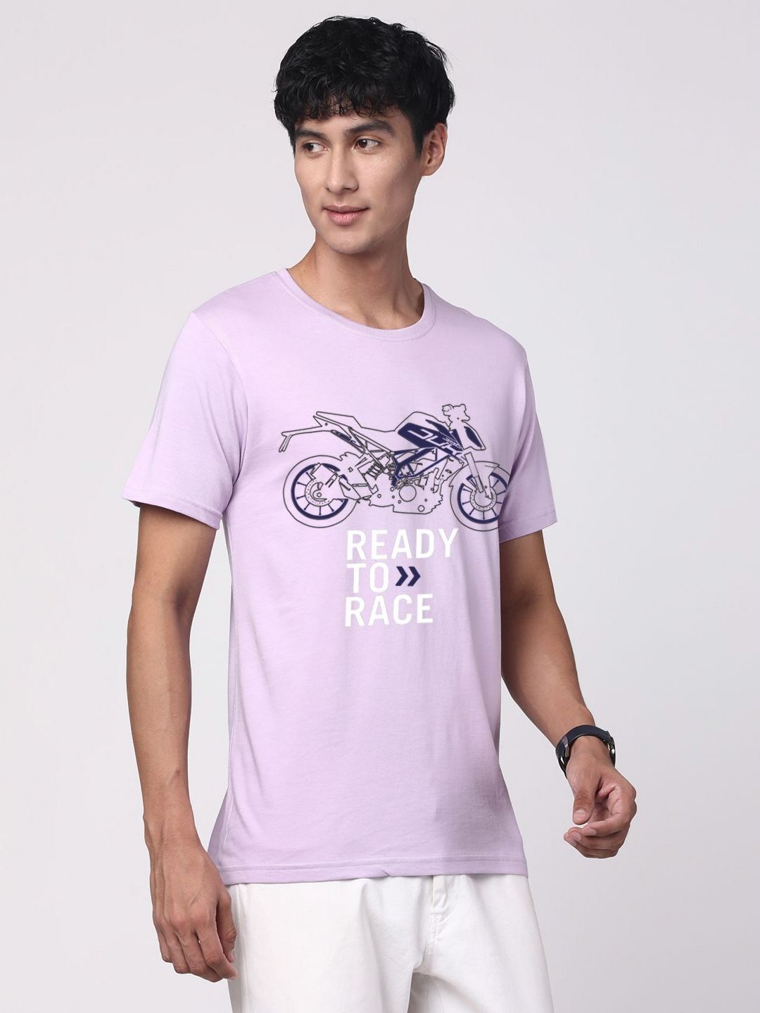 ADRO Men Graphic Printed Round Neck Cotton T-shirt
