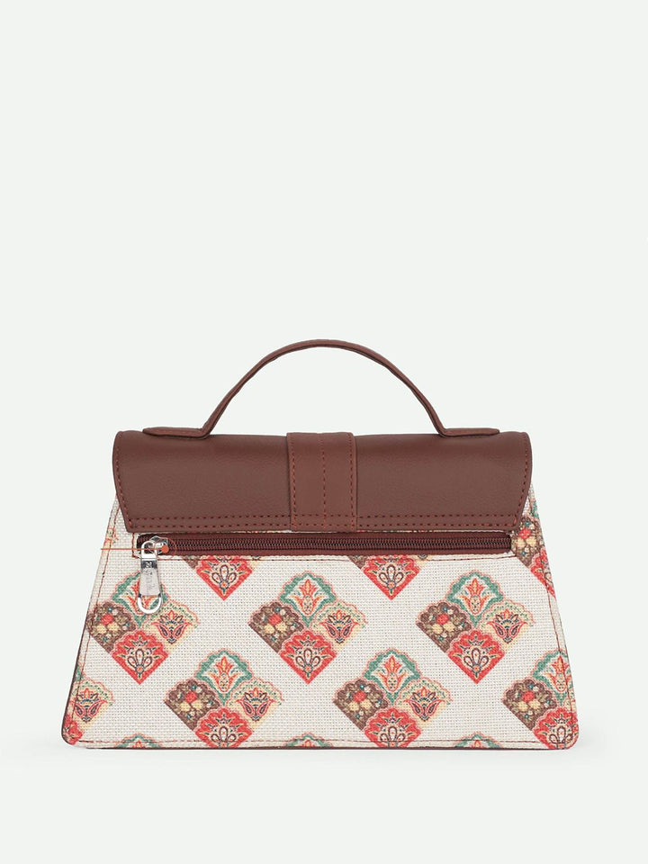 Zouk Kriti Sanon - Seashell Motif White Iconic Evening Structured Satchel