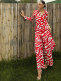 Pink Paprika by SASSAFRAS Floral Printed Pure Cotton Shirt With Palazzo